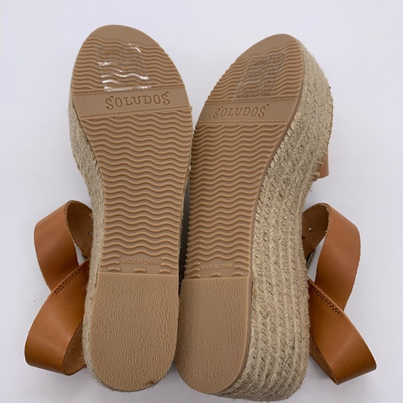 Last one! Soludos Minorca Leather Wedge High Platform